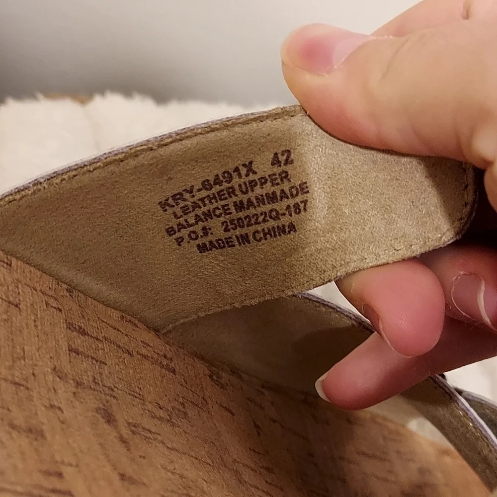 Alegria Floral Double Buckle Platform Slip On Sandals - Picture 4 of 6